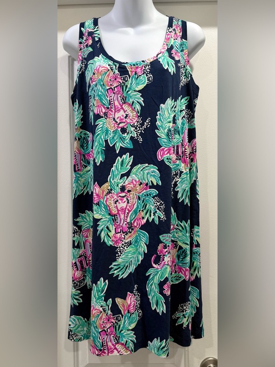 Lilly Pulitzer Dresses & Skirts - Lilly Pulitzer Raylee Pima Cotton Inky Wave Peanut Gallery Dress Size M 🐘🐘🐘